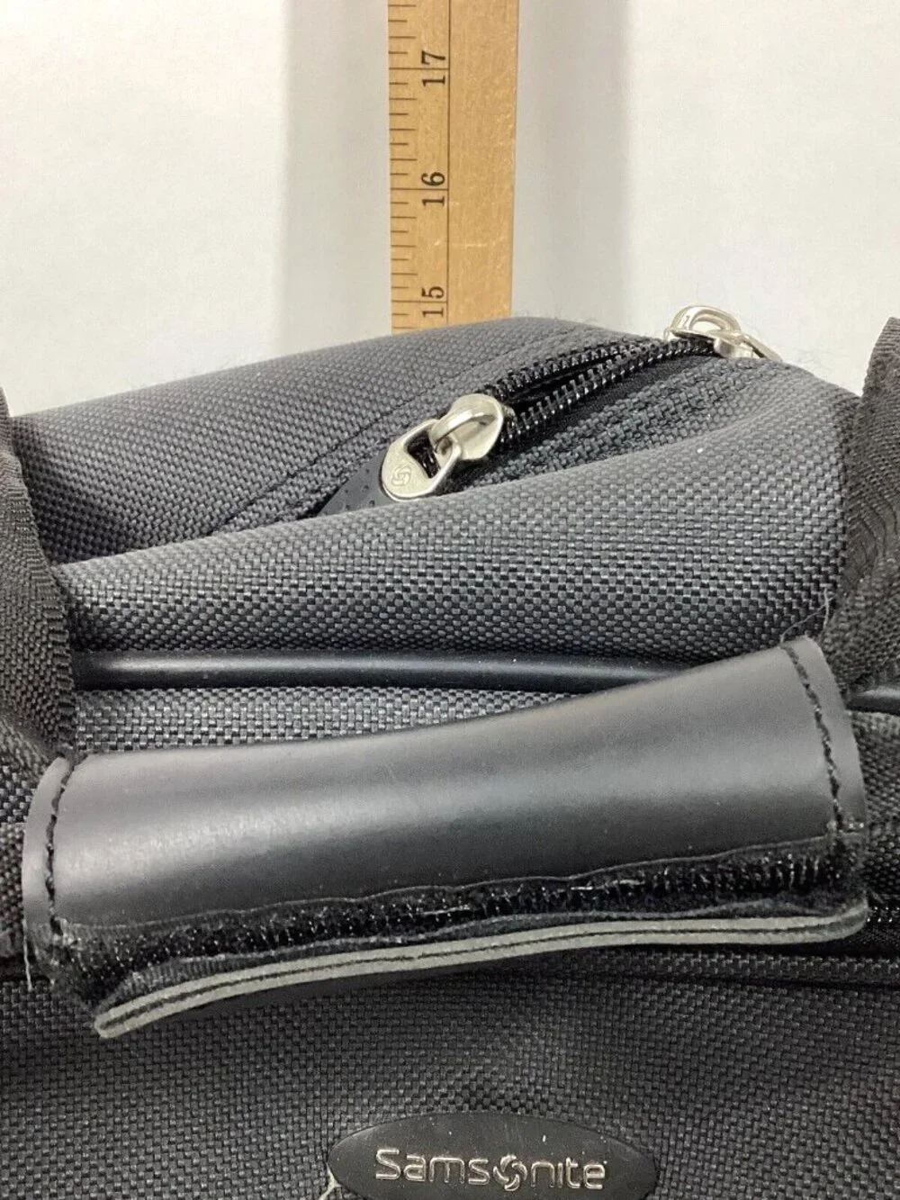 Samsonite Rolling Laptop Bag - Black/Red - Carry Handle + Pull-Along - EUC!